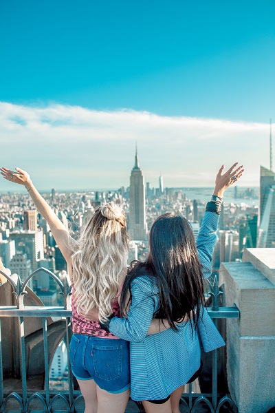 girl friends in New York City